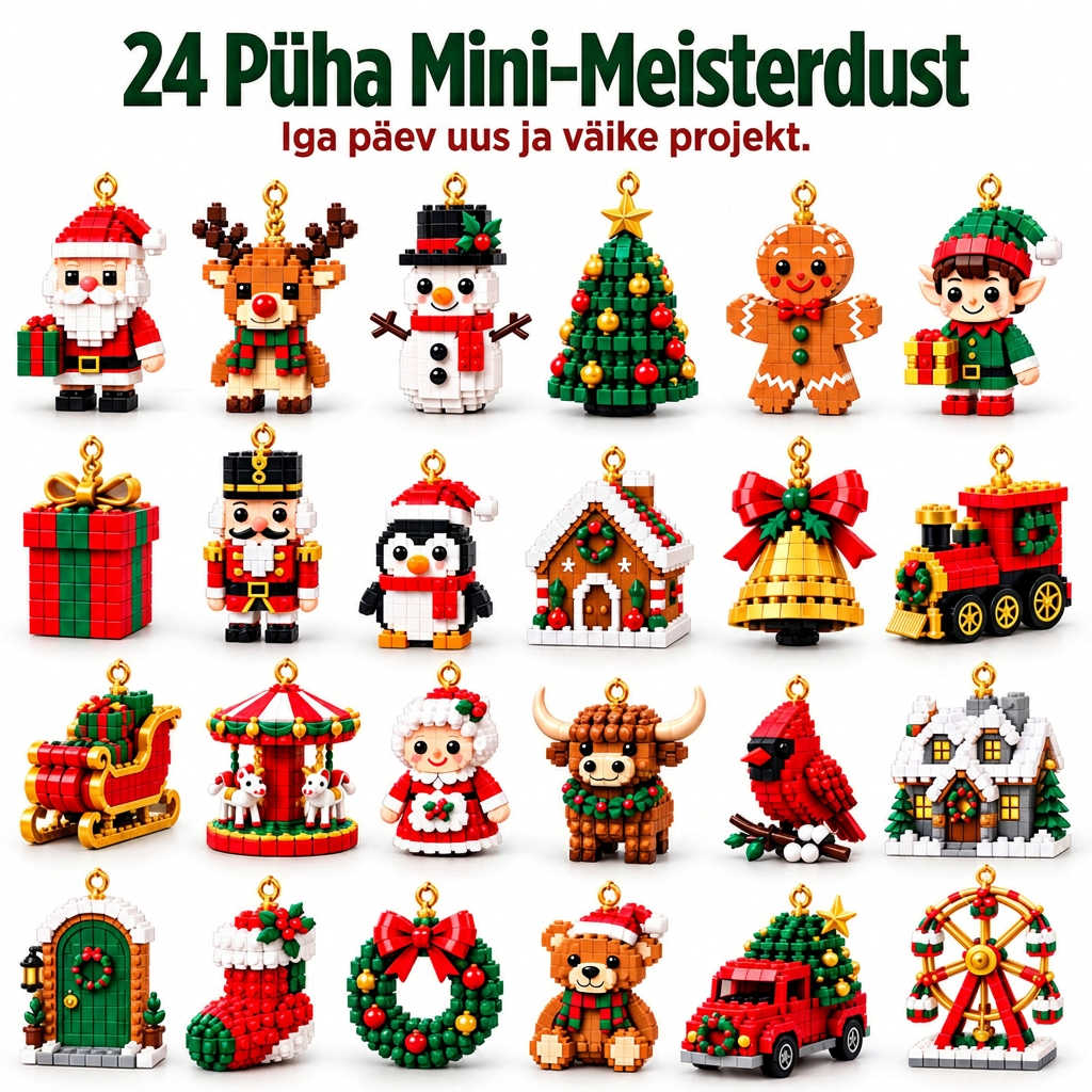 🎅🔥 Viimane päev 50% soodustuse saamiseks! 🌥️ Jõuluootuse kalender klotsidega, mis aitab kogu perel jõuludeni päevi lugeda! 🎄 Sobib suurepäraselt jõulupuu kaunistamiseks. ❤️