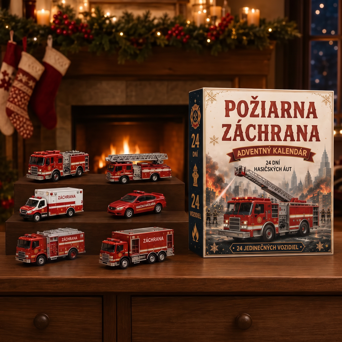 🔥 🎄 VIANOČNÁ ŠPECIÁLNA PONUKA: 50 % ZĽAVA🌥️ - 🎁 24-dňový adventný kalendár s vozidlami: Zostavte si vlastný vozový park 🚗❤️