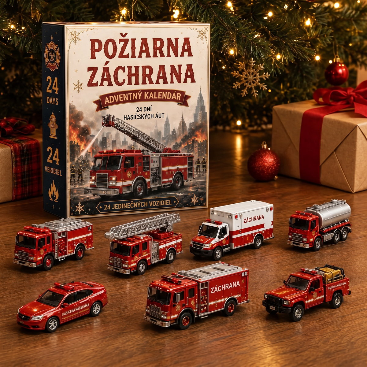 🔥 🎄 VIANOČNÁ ŠPECIÁLNA PONUKA: 50 % ZĽAVA🌥️ - 🎁 24-dňový adventný kalendár s vozidlami: Zostavte si vlastný vozový park 🚗❤️