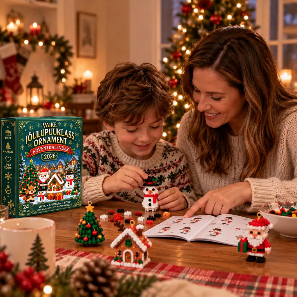 🎅🔥 Viimane päev 50% soodustuse saamiseks! 🌥️ Jõuluootuse kalender klotsidega, mis aitab kogu perel jõuludeni päevi lugeda! 🎄 Sobib suurepäraselt jõulupuu kaunistamiseks. ❤️