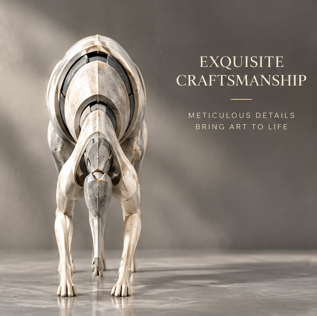 COSEMN | Segmented Crouching Beast Sculpture