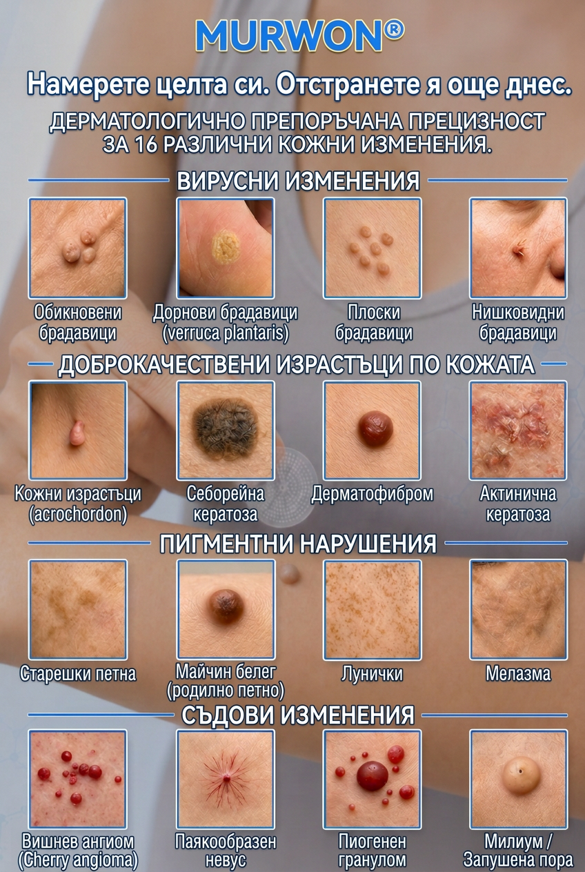 🇧🇬 Качествено българско производство, бърза вътрешна доставка | MURWON® 🌥️ Лепенки с микроигли за намаляване проявите на несъвършенства по кожата 🥦 (При кожни израстъци, брадавици, бенки, пигментни петна и други видими кожни дефекти.) 🖤