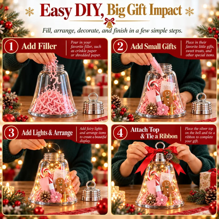 🎁 DIY Christmas Bell Gift Box – Turn Small Gifts into One Big Surprise🎄